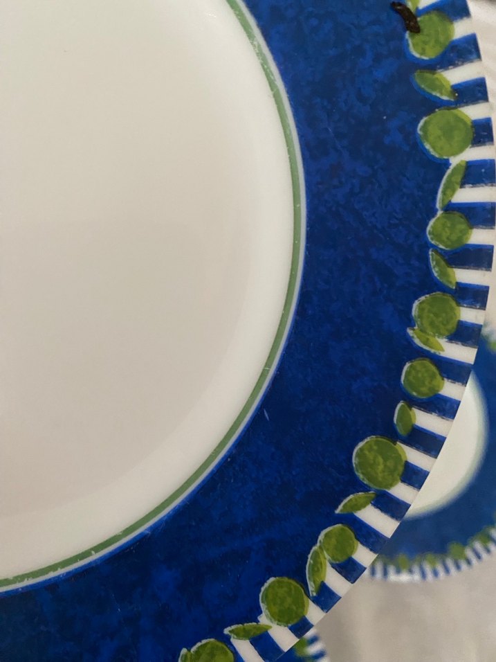 Koyu Mavi Desenli 5 Parça Servis Tabağı - Görsel 3