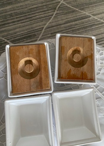 Beyaz Seramik Kare Yemek Kapları - Görsel 4