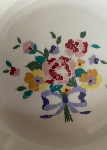 Pastel Çiçek Desenli Beyaz 3 Kase - Görsel 7