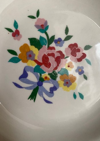 Pastel Çiçek Desenli Beyaz 3 Kase - Görsel 3