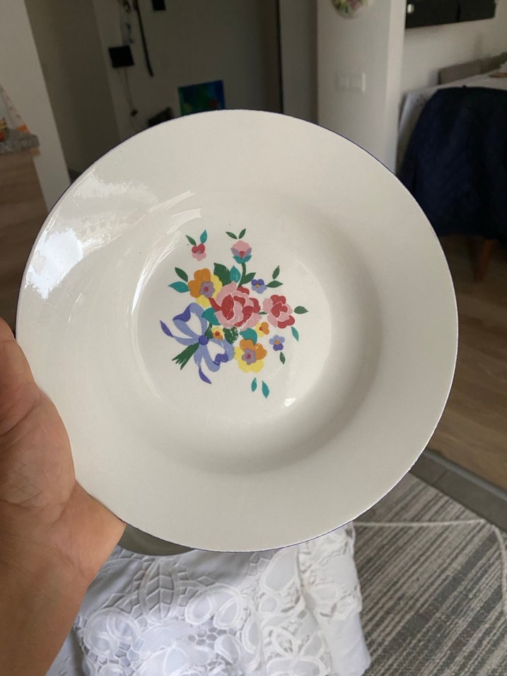 Pastel Çiçek Desenli Beyaz 3 Kase - Görsel 2