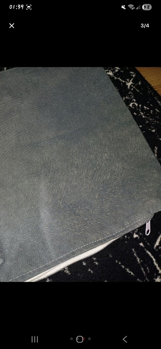 Düz Gri Yastık ve Kılıf Seti - Görsel 3