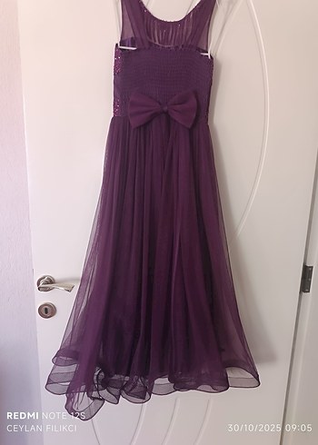 Mor cocuk Abiye Elbise - Görsel 2
