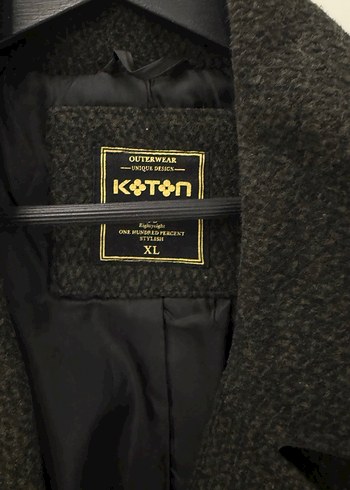 Düğmeli, Notch Yaka Kahverengi Erkek Kaban - Görsel 2