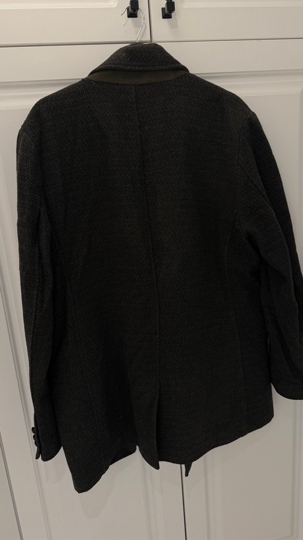 Düğmeli, Notch Yaka Kahverengi Erkek Kaban - Görsel 5