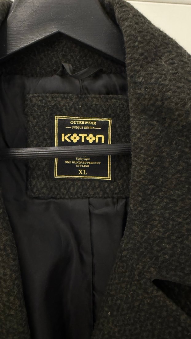 Düğmeli, Notch Yaka Kahverengi Erkek Kaban - Görsel 2