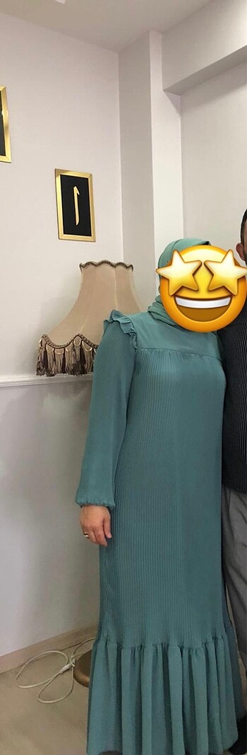 Mint yeşili tül elbise