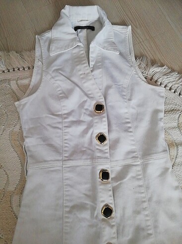 Beyaz Jean elbise
