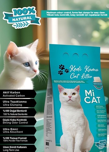 Mi Cat Kedi Kumu 20L Aktif Karton - Görsel 3