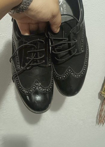 Parlak Siyah erkek çocuk Oxford Ayakkabı - Görsel 7