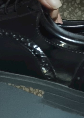 Parlak Siyah erkek çocuk Oxford Ayakkabı - Görsel 6