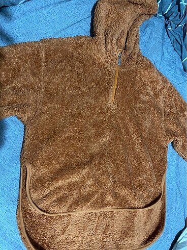 8 Yaş Beden kahverengi Renk Kız çocuk pofuduk sweatshirt
