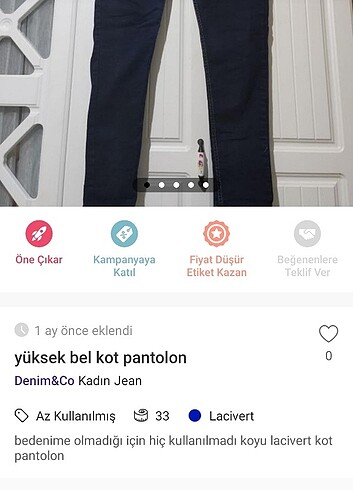 Kot pantolon 