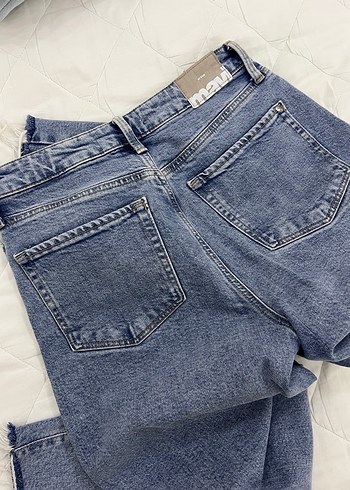 28 Beden mavi Renk Gri Mavi Kadın Denim Pantolon