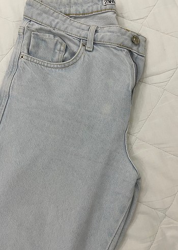 Zara Gri Midi Kadın Kot Pantolon