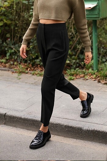 Zara MEŞHUR ZARA YÜKSEL BEL KUMAŞ PANTOLON