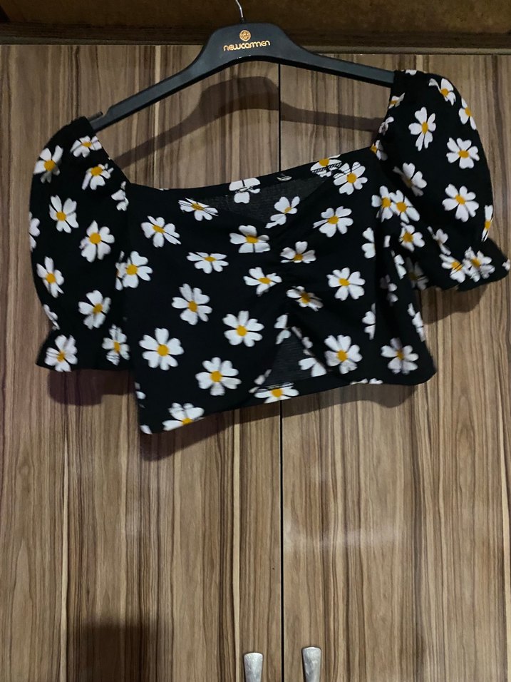 Siyah Papatya Desenli İkili Takım - Görsel 3