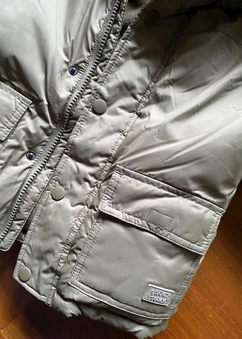 yeşil kürk yaka mont - Görsel 4