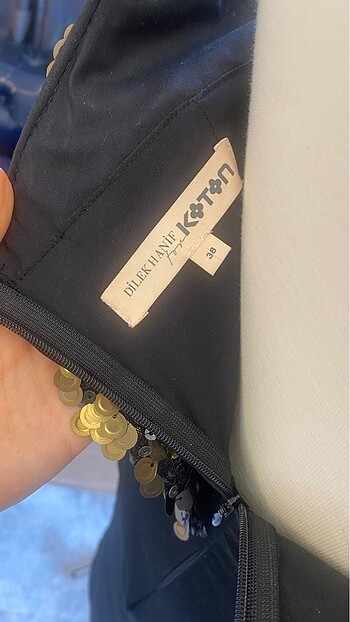 Siyah payetli dar elbise - Görsel 5