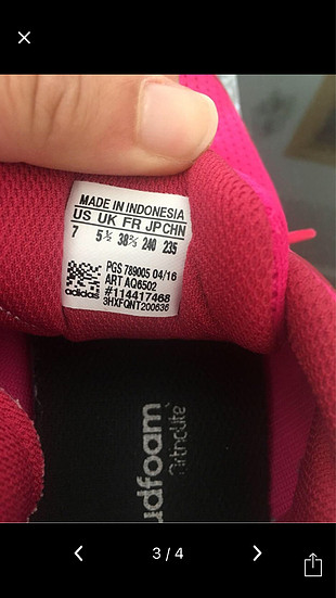 38 Beden pembe Renk Adidas koşu ayakkabısı 38.5 numara