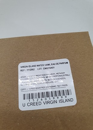 Beden Creed virgin island water 120 ml erkek tester parfüm