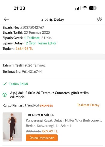 Drapeli Uzun Kahverengi Kadın Elbise - Görsel 2