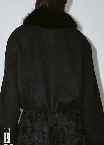 Zara yakası kürklü ceket - Görsel 3