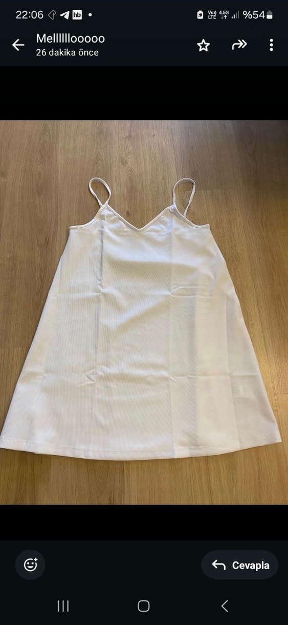 Beyaz Askılı Elbise - Görsel 5