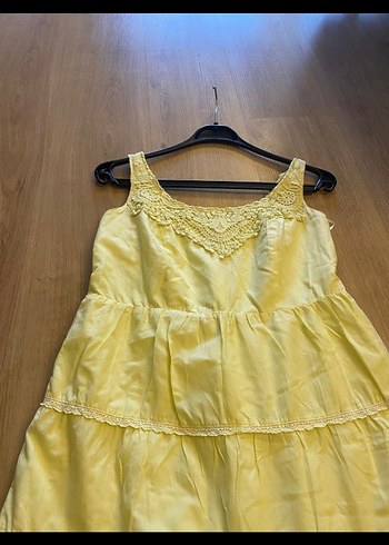 Sarı renk yazlık elbise - Görsel 7