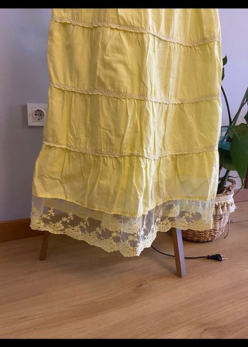Sarı renk yazlık elbise - Görsel 5