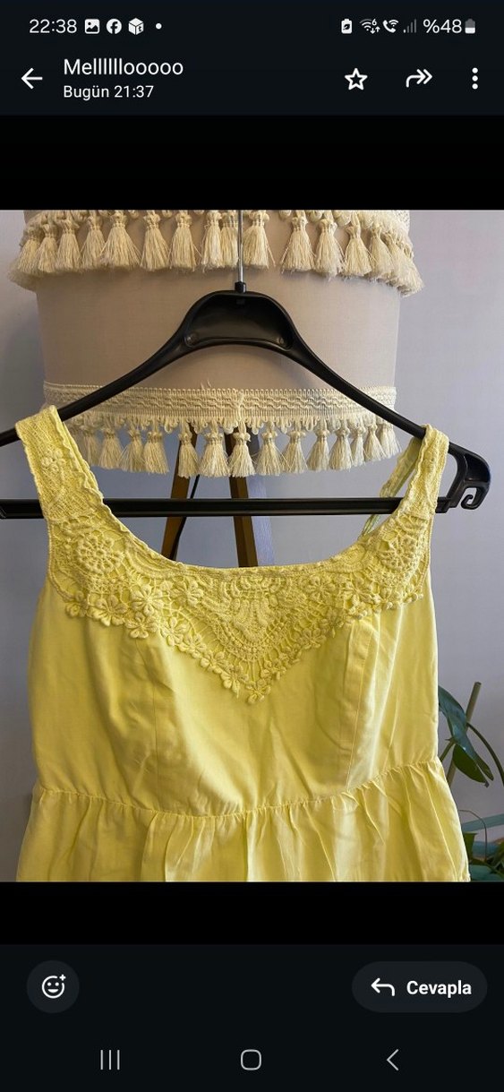 Sarı renk yazlık elbise - Görsel 2