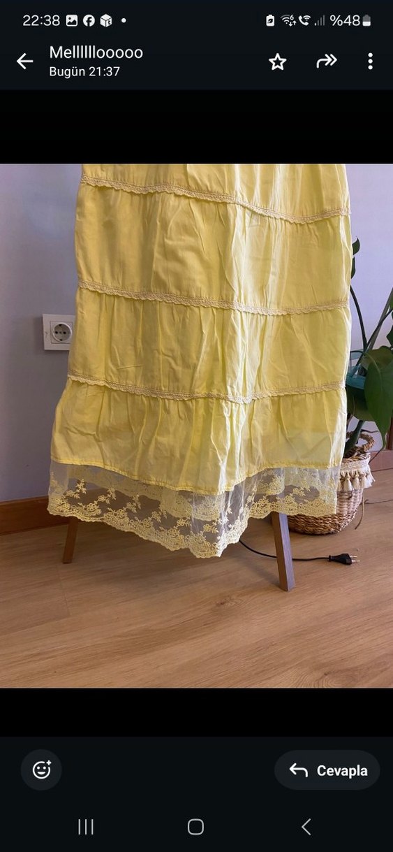 Sarı renk yazlık elbise - Görsel 5