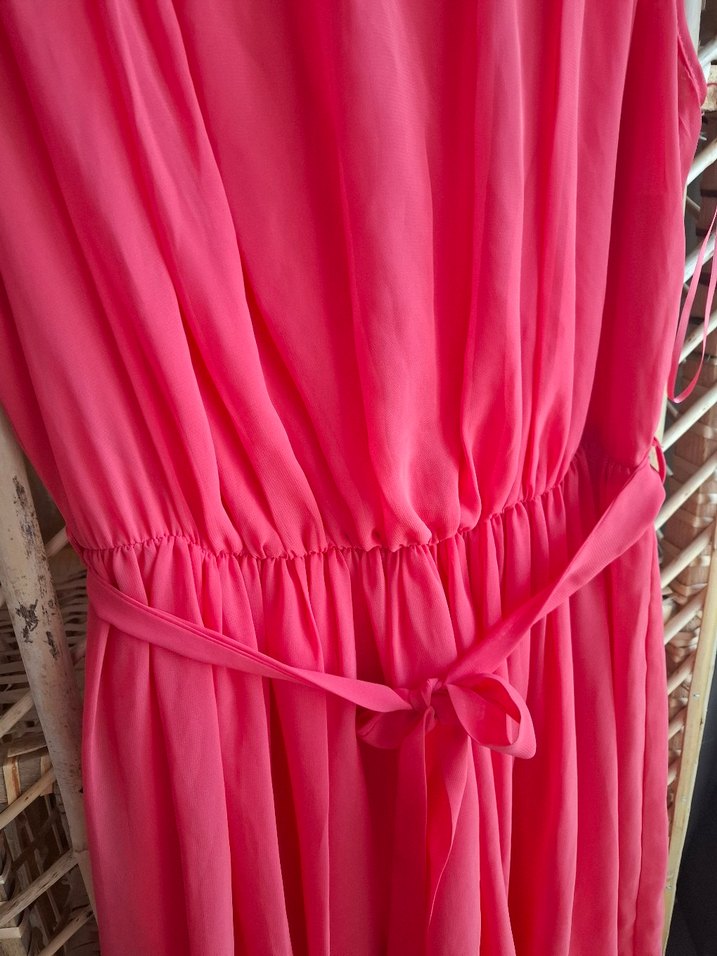 nar çiçeği  Pileli Kadın  Elbise - Görsel 4