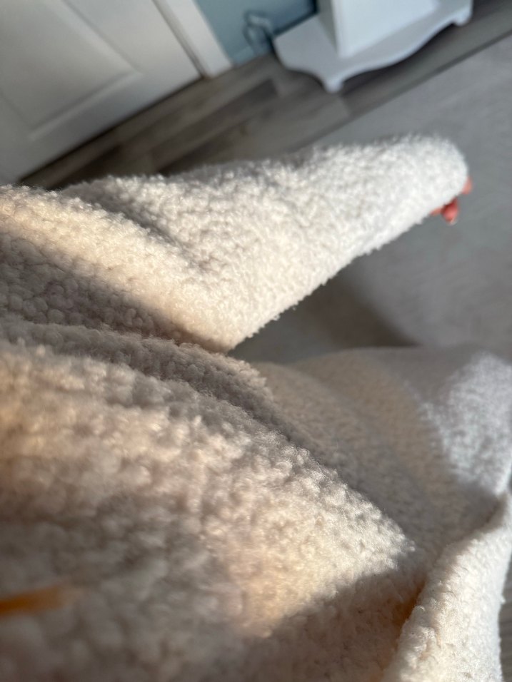 Beyaz Midi Uzun Kollu Kadın Kaban - Görsel 5