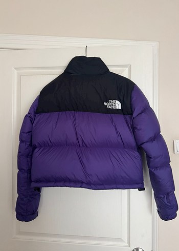 Mor Kısa Puff Mont, Yüksek Yakalı - Görsel 2