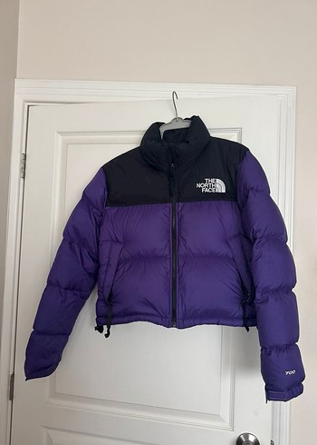 Mor Kısa Puff Mont, Yüksek Yakalı - Görsel 3