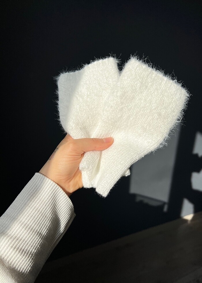 Peluş parmaksız eldiven - Görsel 5