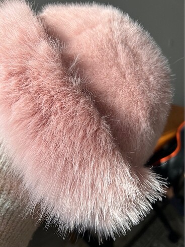 Pembe Peluş şapka - Görsel 5