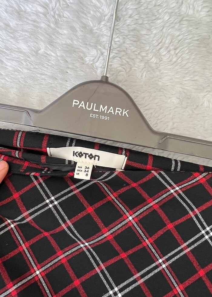 Koton Marka Ekoseli Etek - Görsel 4