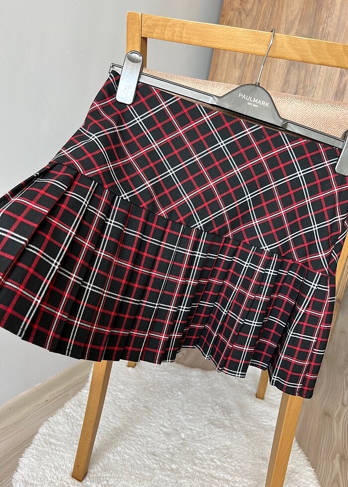 Koton Marka Ekoseli Etek - Görsel 3