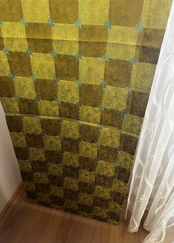 4lü yeşil tonlu fon perde - Görsel 3