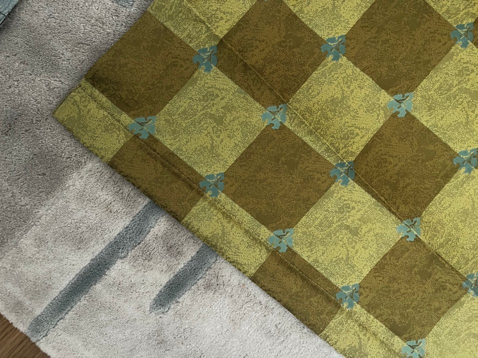 4lü yeşil tonlu fon perde - Görsel 4