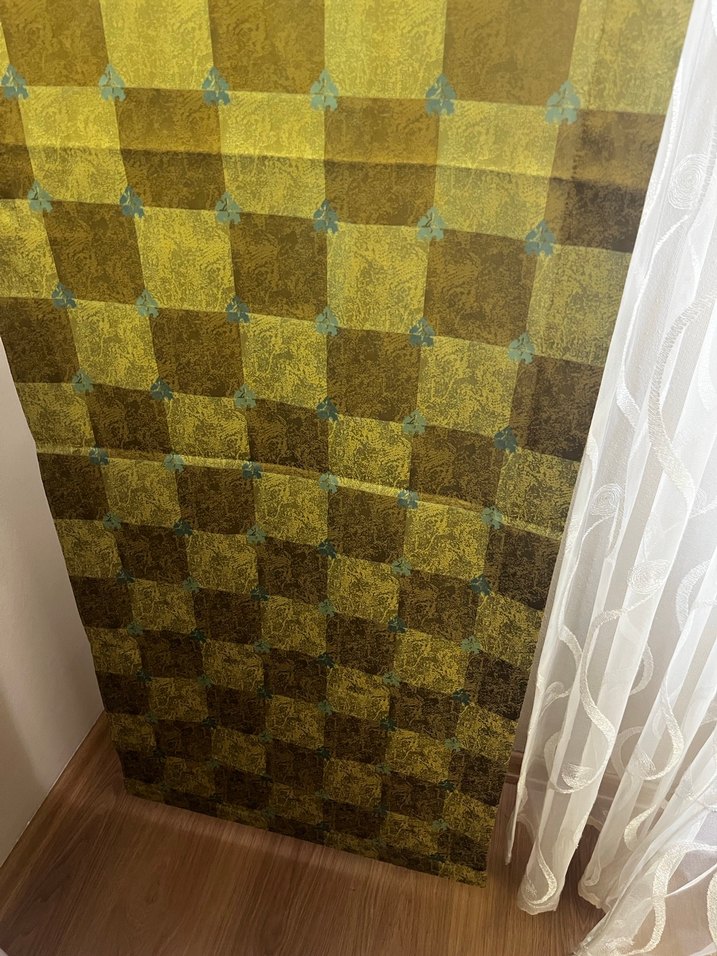 4lü yeşil tonlu fon perde - Görsel 3