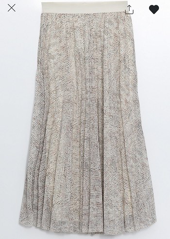 Bej pileli uzun etek - Görsel 3