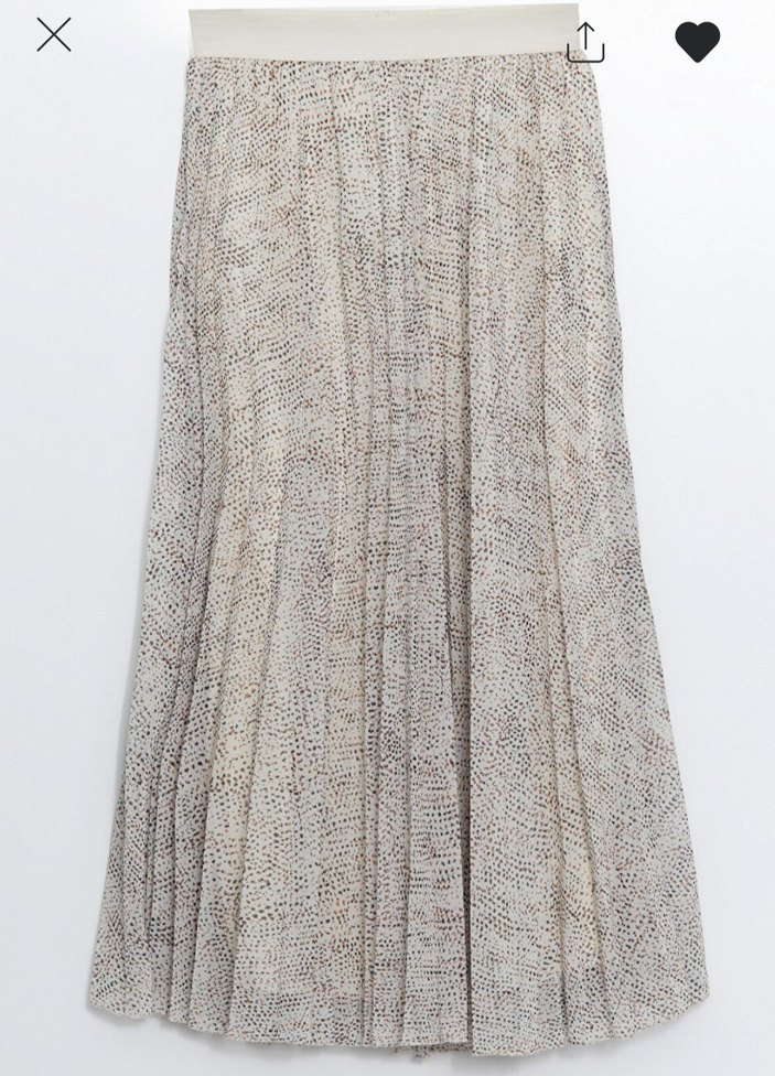 Bej pileli uzun etek - Görsel 3