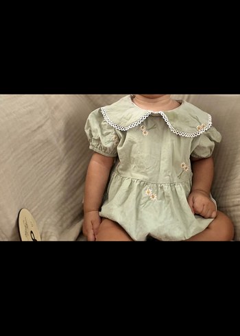 Zara Yeşil Kız bebek Tulum