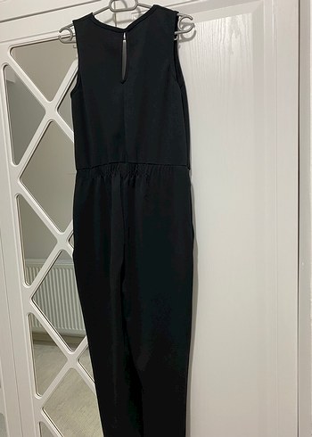 Siyah Kemerli V Yakalı Uzun Tulum - Görsel 2