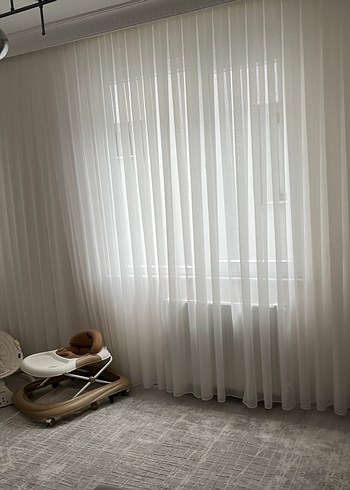 Beyaz Modern Klasik Tül Perde - Görsel 2