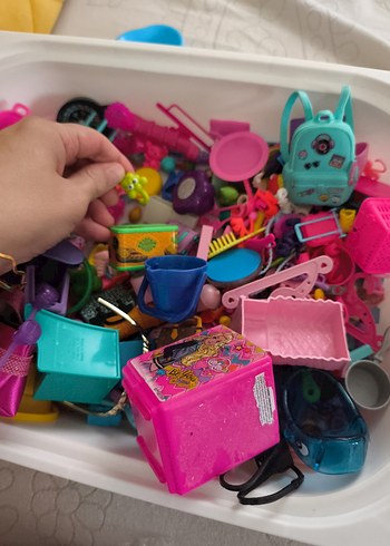 Renkli Mini Oyuncak Set barbie aksesuar