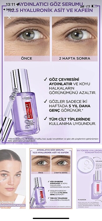 L'Oréal Paris Göz serumu